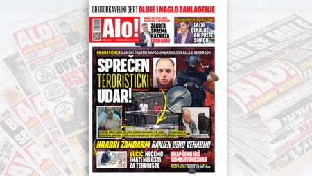 ISLAMSKI FANATIK NAPAO AMBASADU IZRAELA U BEOGRADU Hrabri žandarm ranjen ubio vehabiju