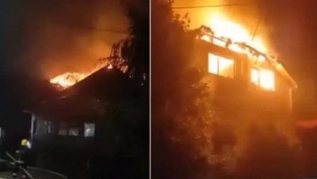 POŽAR PROGUTAO KUĆU U PANČEVU Porodica noć provela na ulici, policija utvrđuje uzrok vatrene stihije