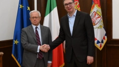 VUČIĆ SE SASTAO SA ĐULIOM TREMONTIJEM "Naša zemlja ceni podršku Italije ka njenom članstvu u EU"
