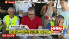 VUČIĆ STIGAO NA GRADILIŠTE EKSPO 2027 Srećan sam što imamo ovakve ljude, učestvuju u nečemu što je istorijska stvar!