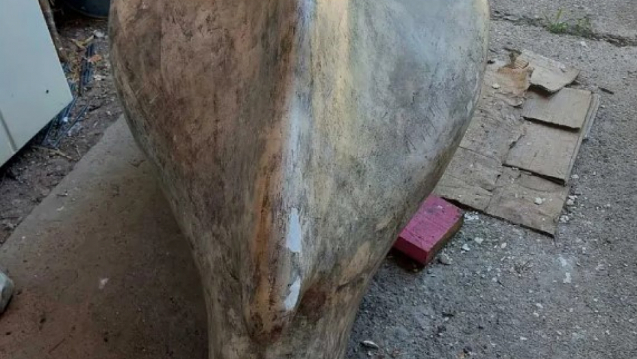 HIT KRAĐA NA NOVOM BEOGRADU  Iz hola zgrade ukrao skulpturu „Delfin"