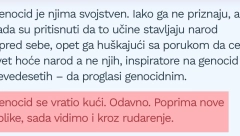 SUMANUT TEKST U OPOZICIONOM DANASU: Rudarenje litijuma je genocid, kao u Srebrenici!