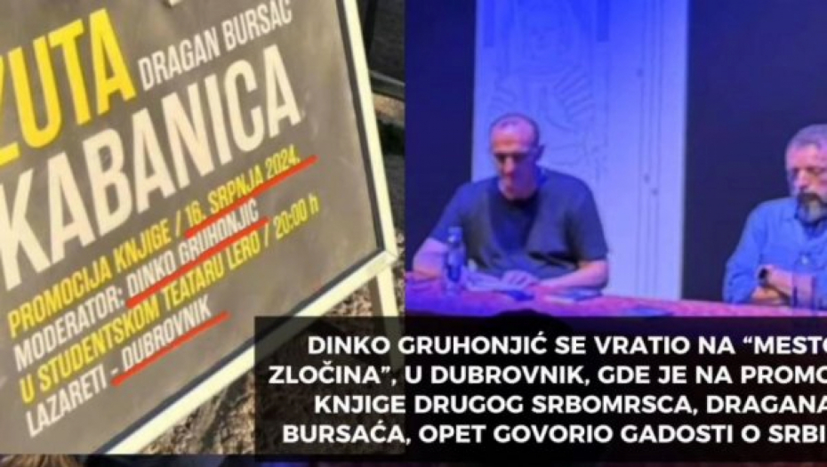 DINKO GRUHONJIĆ OPET IZ DUBROVNIKA ŠIRI MRŽNJU PREMA SRBIMA "Za genocid u BiH kriv je ceo srpski narod, i obični građani!" (VIDEO)
