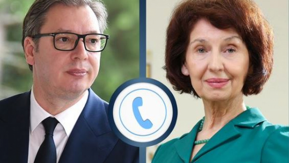 "JEDNI DRUGIMA MOŽEMO NAJBOLJE DA POMOGNEMO" Vučić razgovarao sa predsednicom Severne Makedonije