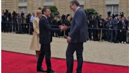 VUČIĆ MAKRONOV GOST NA PRIJEMU U ČAST SVETSKIH LIDERA: Zahvalan na srdačnom dočeku! Naši sportisti pokazaće izvanredne rezultate