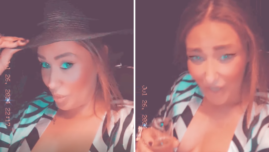 ANA NIKOLIĆ PIJE SA DEČKOM ISPRED ZGRADE! Pevačica se smeje i tetura u kolima: "Rale mi doneo prosekić, sa mnom nešto nije u redu"