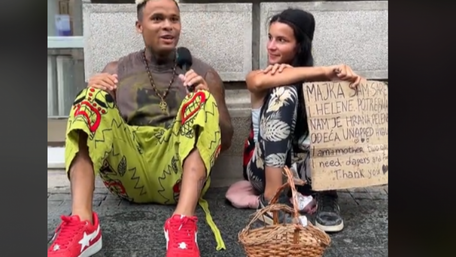 GEST AMERIKANCA RASPLAKAO BEOGRAĐANE! Video samohranu majku kako prosi u Knezu, pa joj prišao: Kapa dole, legendo! (VIDEO)