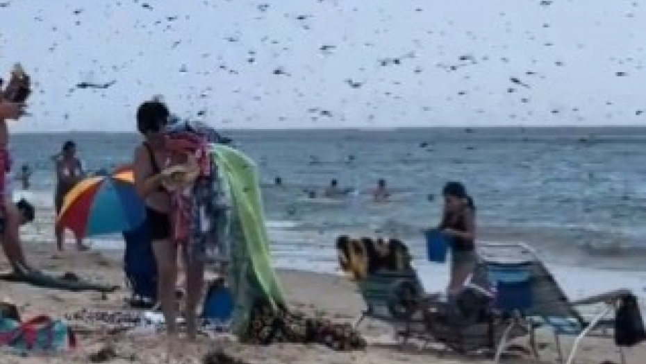 DRAMATIČNA SCENA NA POPULARNOJ PLAŽI Ljudi šokirani, odjednom su ugledali crni oblak i krenuli da vrište! (VIDEO)