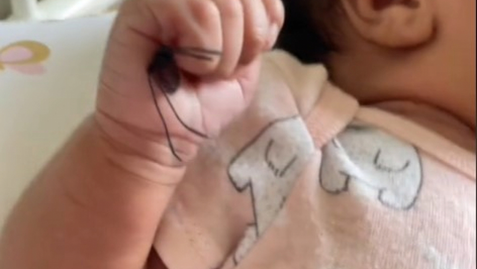 ŠTA JE OVO CRNO U BEBINOJ RUCI? Maja snimila bebinu ručicu, svi su mislili da je u pitanju pauk, a istina je zapravo mnogo gora! (VIDEO)