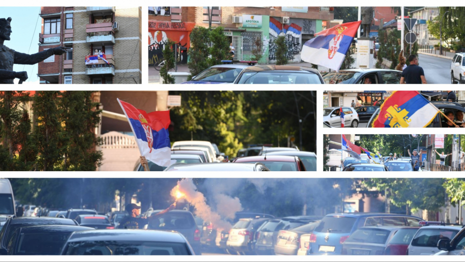 SRBI SA KOSMETA NA NOGAMA! VIORE SE TROBOJKE, PALE SE BAKLJE, DIŽU SE TRI PRSTA... Narod slavi istorijski uspeh Novaka Đokovića (FOTO/VIDEO)