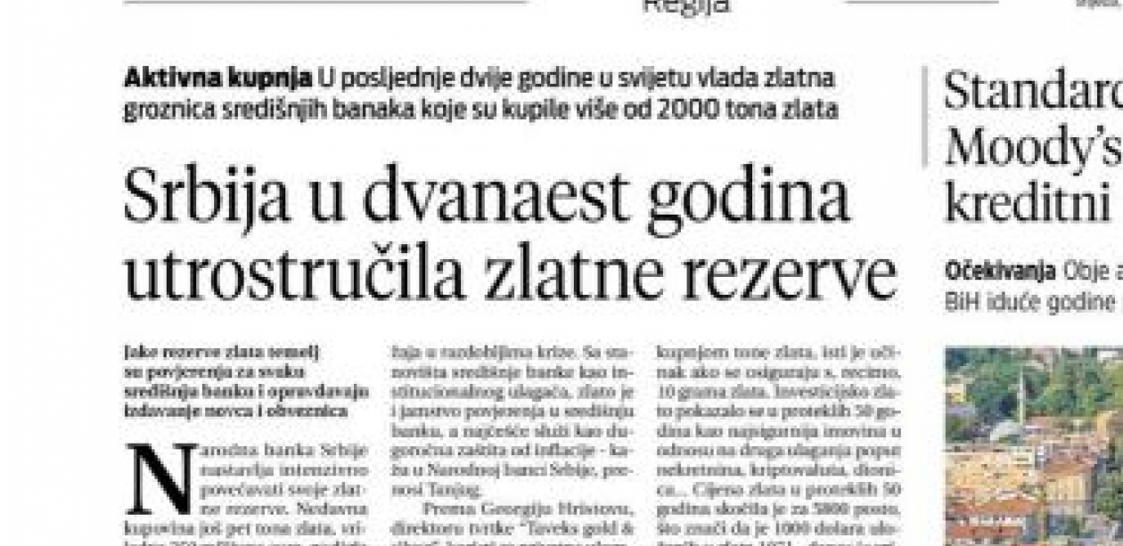 Hrvatske poslovne novine hvale ekonomsku politiku i stabilnost Srbije