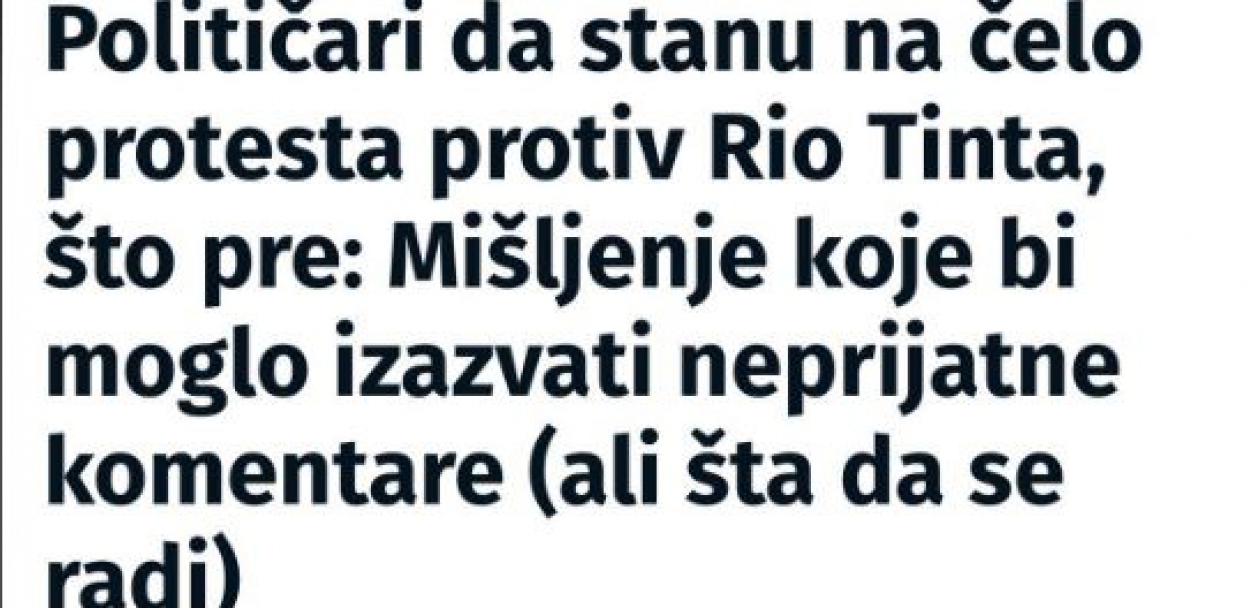 BRIGA NJIH ZA LITIJUM Šolak otkrio pravi cilj protesta!