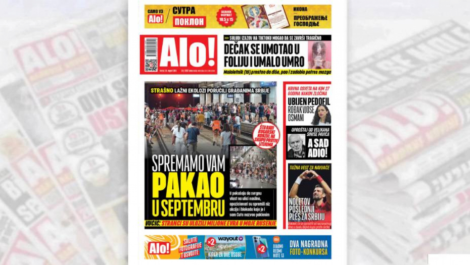 STRAŠNO Lažni ekolozi poručili građanima Srbije: Spremamo vam pakao u septembru!