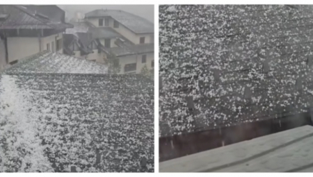 LEDENE KUGLICE ŽESTOKO TUKLE PO KROVOVIMA Ovako je izgledao grad koji je paralisao Zlatibor (VIDEO)