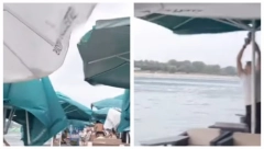 DRAMA NA ADI CIGANLIJI Olujni vetar ruši suncobrane, ŽESTOKO NEVREME STIŽE U BEOGRAD (VIDEO)