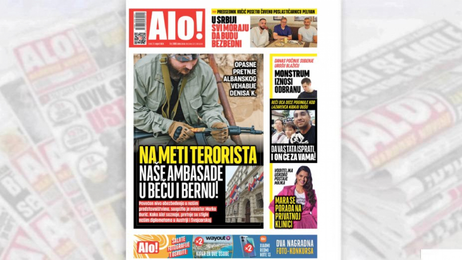 NA METI AMBASADE U BEČU I BERNU! Opasne pretnje albanskog teroriste povezanog s vehabijama