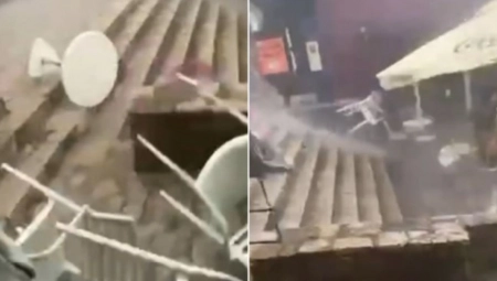 LETELI STOLOVI I STOLICE, JEZIVO NEVREME U MOSTARU: Kataklizma u Hercegovini (VIDEO)