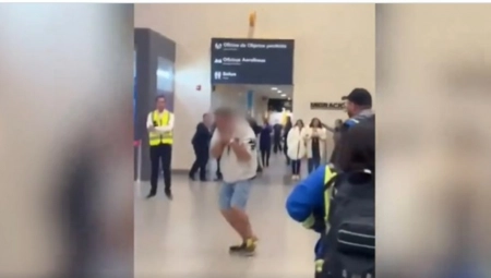 HAOS NA AERODROMU! Balkanac polomio flašu i počeo da seče po vratu! (VIDEO)