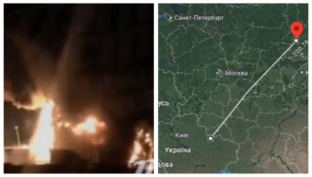 UKRAJINA PRODRLA 1.500 KILOMETARA U RUSKU TERITORIJU Objavljeni novi snimci napada, GORI skladište nafte! (VIDEO)