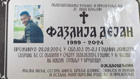 POZNAT DAN SAHRANE DEJANA KOG JE UBIO OTAC Prijatelji se od nastradaolog potresnim rečima opraštaju