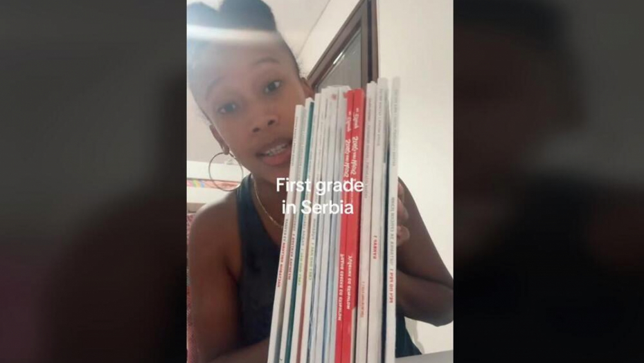 "NIJE VAM OVO AMERIKA, OVDE SE UČI" Amerikanka šokirana brojem knjiga za prvi razred u Srbiji (VIDEO)