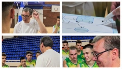 VEČERAS NISAM BIO PREDSEDNIK Vučić održao trening juniorima KK Loznica: Pokušao sam da budem trener ovoj divnoj deci (VIDEO)