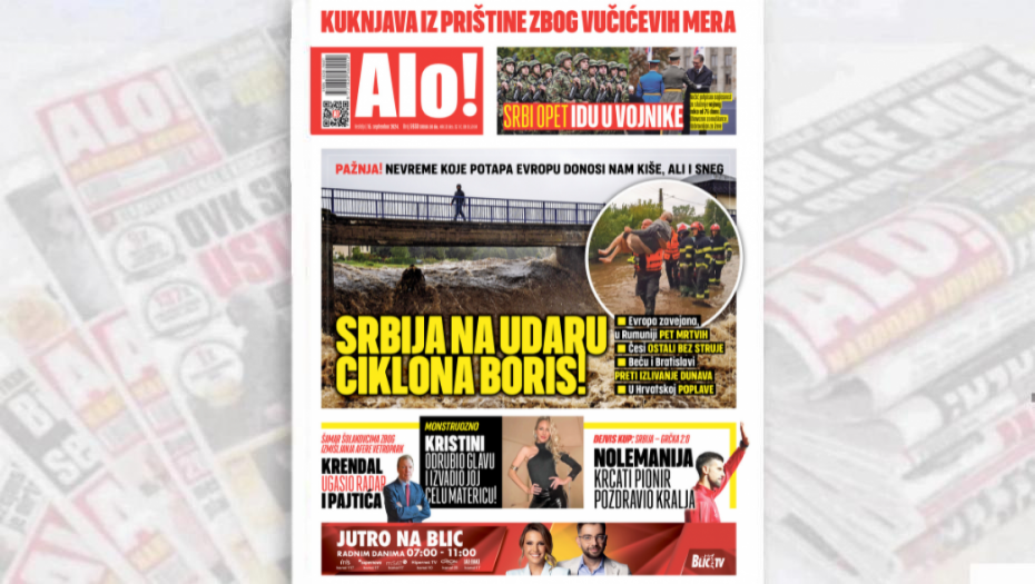 SRBIJA NA UDARU CIKLONA BORIS! Pažnja! Nevreme koje potapa Evropu donosi nam kiše, ali i sneg