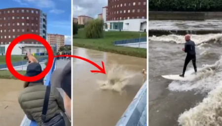 LJUDI SU SKROZ POLUDELI!  Rizikuju svoje živote surfovanjem i kajakingom u opasnim poplavama po Evropi! (VIDEO)