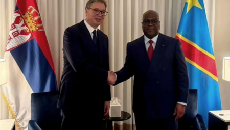 PRIJATELJSKI I VRLO OTVOREN RAZGOVOR Predsednik Vučić se sastao sa predsednikom Demokratske Republike Kongo