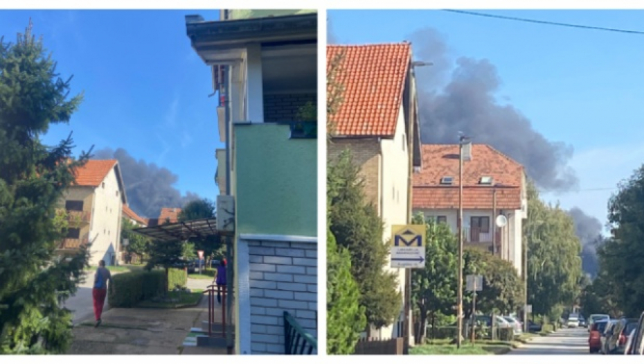 VELIKI POŽAR U PANČEVU Gusti dim prekrio nebo (FOTO/VIDEO)