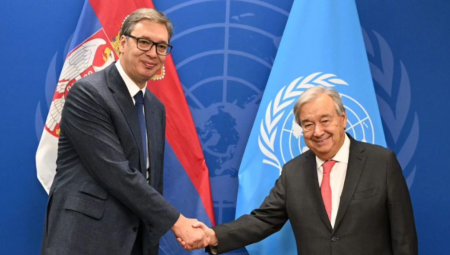 VUČIĆ SE SASTAO SA GUTEREŠOM Generalni sekretar UN sada je detaljno upoznat o situaciji na Kosovu i Metohiji  (FOTO)