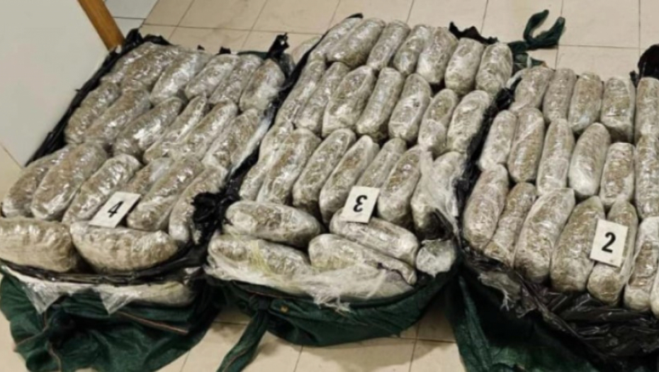 ZAPLENJENO SKORO 100 KG MARIHUANE: Sumnja se da je droga prebačena iz Albanije