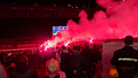 GORI MARAKANA Ovako navijači Zvezde gledaju meč sa Interom (VIDEO)