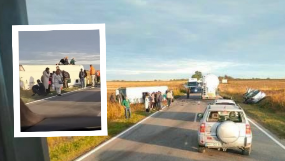 AUTOBUS PREVRNUT NA BOK, AUTOMOBIL SKROZ UNIŠTEN Detalji jezive nesreće na putu ka Novom Sadu