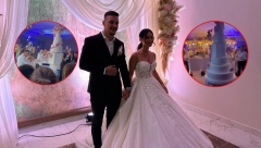 TORTA SKORO DO PLAFONA, MLADA OBUKLA MINIĆ! Zavirite na gala svadbu naše pevačice, isplivao snimak sa venčanja