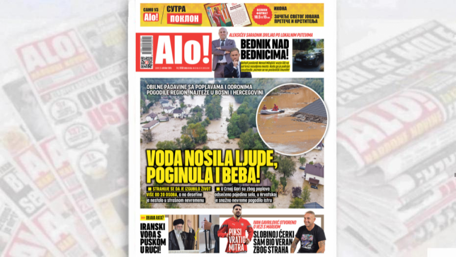 VODA NOSILA LJUDE, POGINULA I BEBA! Obilne padavine sa poplavama i odronima pogodile region, najteže u Bosni i Hercegovini