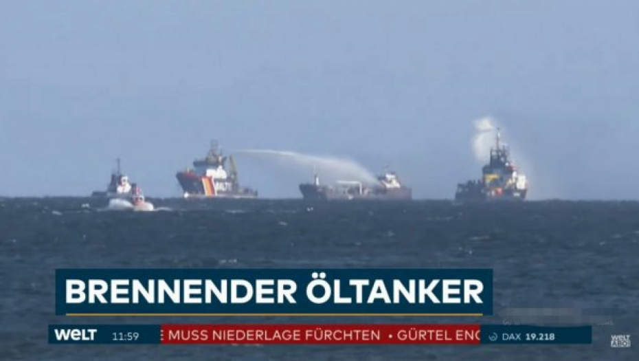 GORI NEMAČKI TANKER NA BALTIČKOM MORU Putnici hitno evakuisani (FOTO)