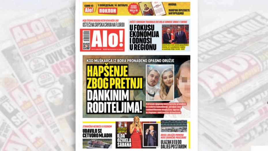 HAPŠENJE ZBOG PRETNJI DANKINIM RODITELJIMA! Kod muškarca iz Bora pronađeno opasno oružje