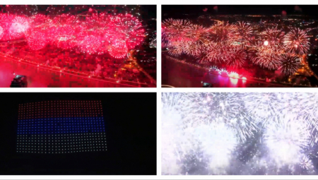 VELIČANSTVEN PRIZOR U BEOGRADU! SRBI SLAVE SVOJU SLOBODU Pogledajte kako je izgledao vatromet i veliki dron šou (FOTO/VIDEO)