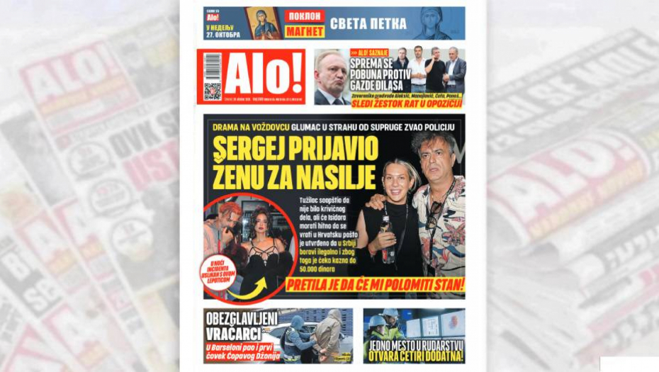 SERGEJ PRIJAVIO ŽENU ZA NASILJE "Pretila je da će mi polomiti stan!"