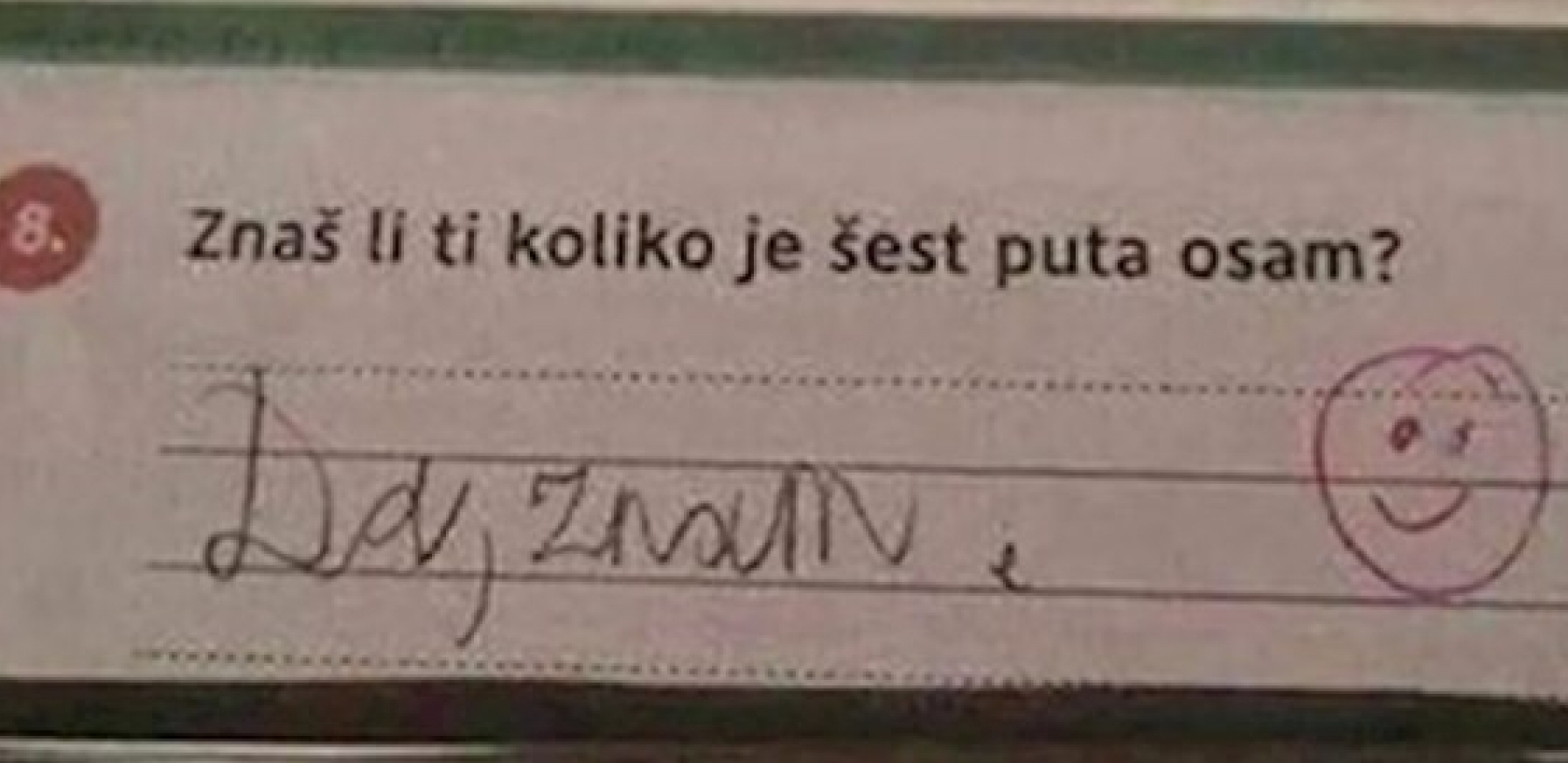 OVAJ MALI ŠALJIVDŽIJA ĆE DOGURATI DALEKO Učenik je napisao urnebesan odgovor u školskom zadatku i zatekao učiteljicu, ovo je hit