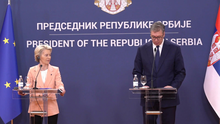 "UVEK JE ŽELELA DA NAS SASLUŠA" Vučić i Fon der Lajen se obratili javnosti: Srbija jedna od najnaprednijih zemalja u procesu pristupanja (VIDEO)