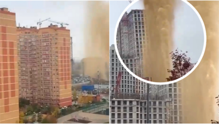 GEJZIR FEKALIJA VINUO SE U NEBESA! Snažna erupcija kanalizacije okupala Moskvu (VIDEO)
