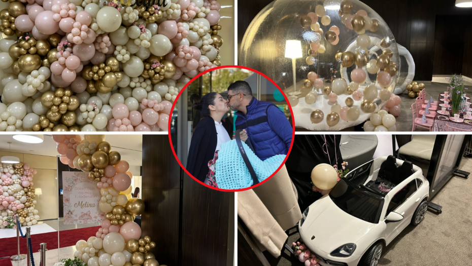 NAŠA PEVAČICA I MUŽ MILIONER NAPRAVILI GALA PROSLAVU Slave ćerki prvi rođendan, dekoraciju ne može svako da priušti!
