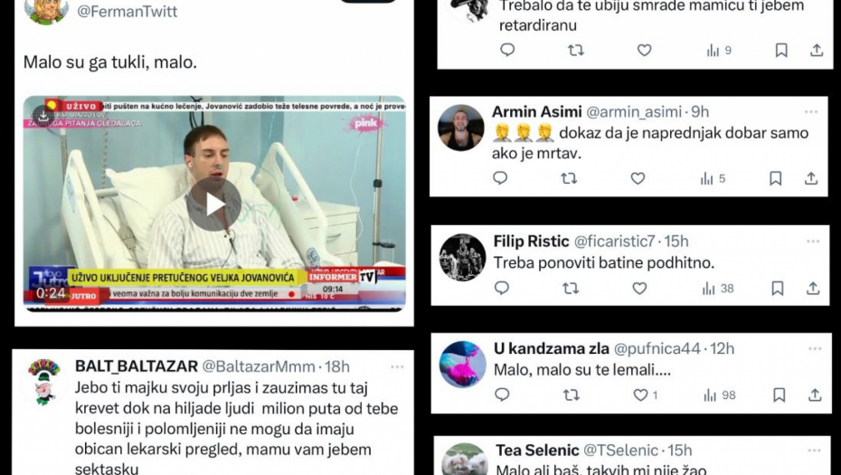 "MALO SU GA TUKLI, TREBALO JE DA GA UBIJU" Užas! Đilasovi botovi se raduju zbog prebijanja Veljka Jovanovića!