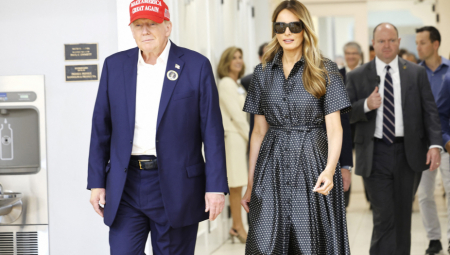 ELEGANCIJA DOSTOJNA PRVE DAME Melanija Tramp zablistala u Dioru na glasanju, haljina od koje zastaje dah
