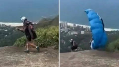 DRAMATIČAN SNIMAK POSLEDNJEG TRENUTKA ŽIVOTA PADOBRANCA: Pao u ambis dubok 250 metara, poginuo na mestu (VIDEO)