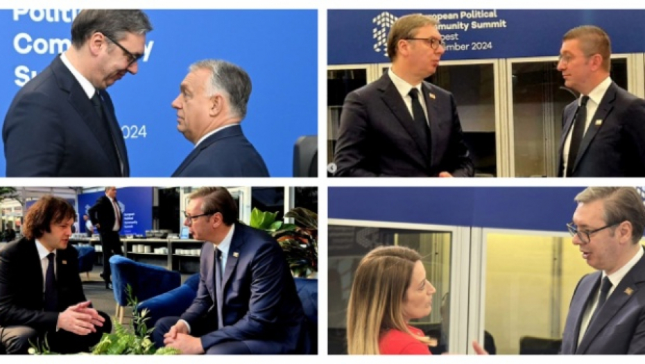 VUČIĆ GOVORIO NA SAMITU EVROPSKE POLITIČKE ZAJEDNICE Sreo se i sa Makronom, od jutros je na važnim sastancima