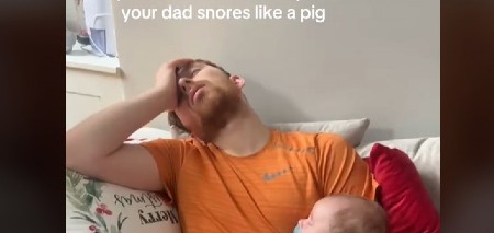 KADA TATA HRČE, NASTANE HAOS Taj zvuk ni njegova beba ne može da podnese, njena reakcija je urnebesna!