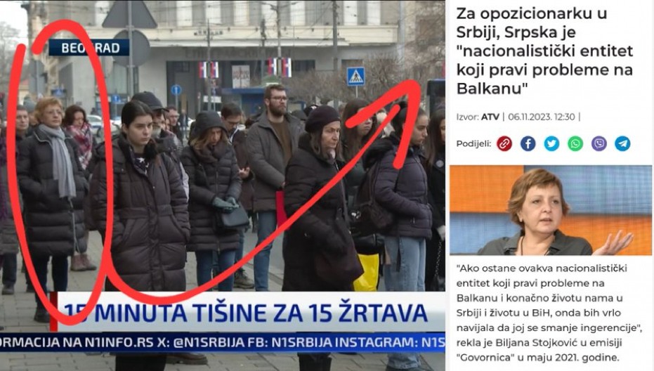 "STUDENTE" PREDVODI OPOZICIONARKA KOJOJ JE SREBRENICA GENOCID, KOJA VREĐA SPC I KOJA TRAŽI UKIDANJE REPUBLIKE SRPSKE!!